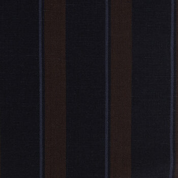 Chocolate Brown and Navy Block Stripe