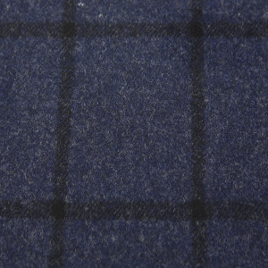 Blue and Navy Wollen Flannel Check