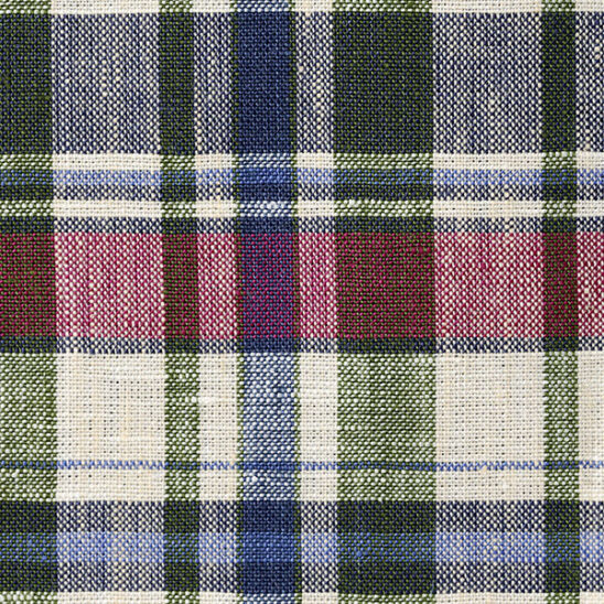 Blue, Red and Green MultiCheck Linen
