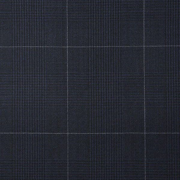 Navy Glen Check with White Overcheck
