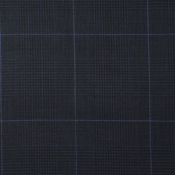 Navy Glen Check with Light Blue Overcheck