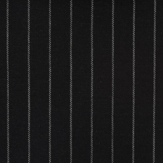 Black with White Chalkstripes
