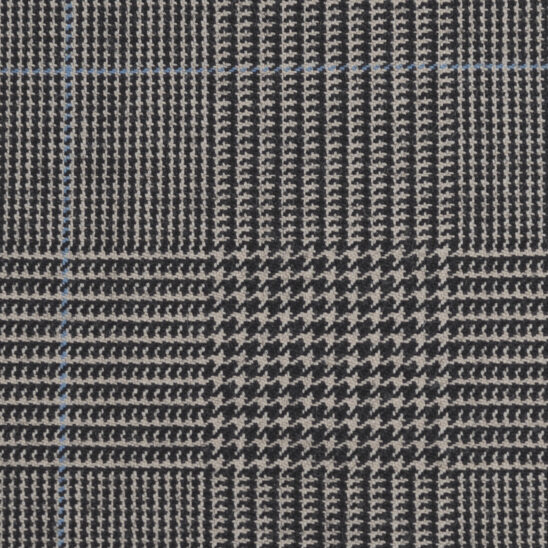 Ecru and Black POW with Light Blue Overcheck