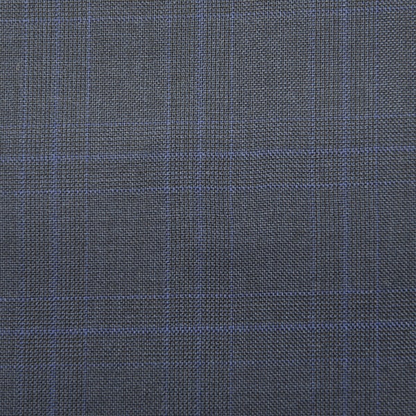 Grey and Blue Windowpane Check