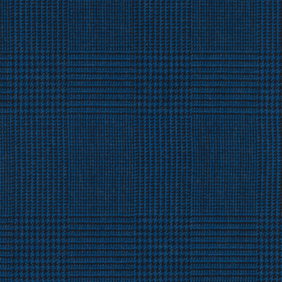 Ocean Blue and Black Glen Check