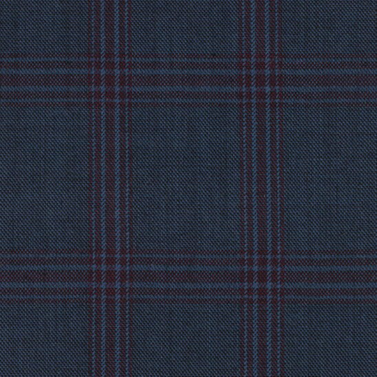 Blue and Garnet Red Overcheck