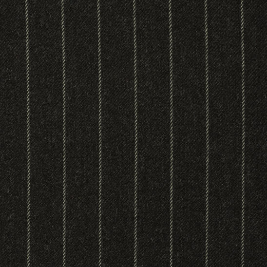 Charcoal Chalkstripe Twill