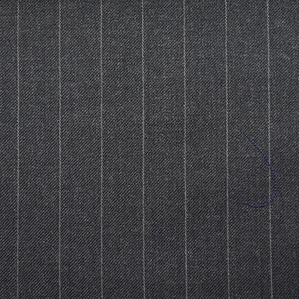 Grey Twill Subtle Pinstripe