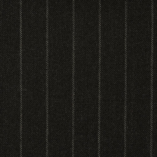 Charcoal Chalkstripe Twill Wide