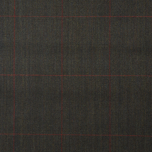 Olive with Red Windowpane
