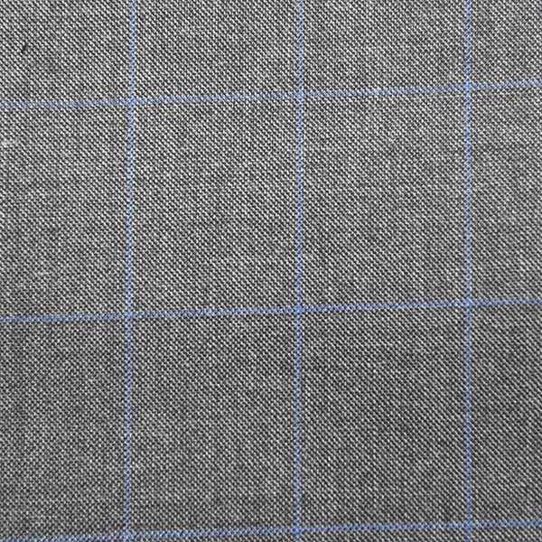 Light Grey and Sky Blue Windowpane