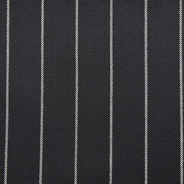 Black Twill Bold Pinstripe