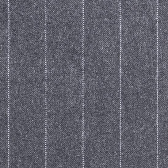 Charcoal Grey Twill Pinstripe