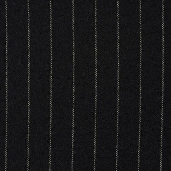 Navy Chalkstripe Twill