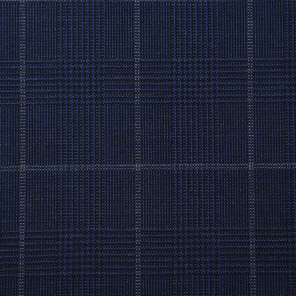 Power Blue and Light Grey Glen Check