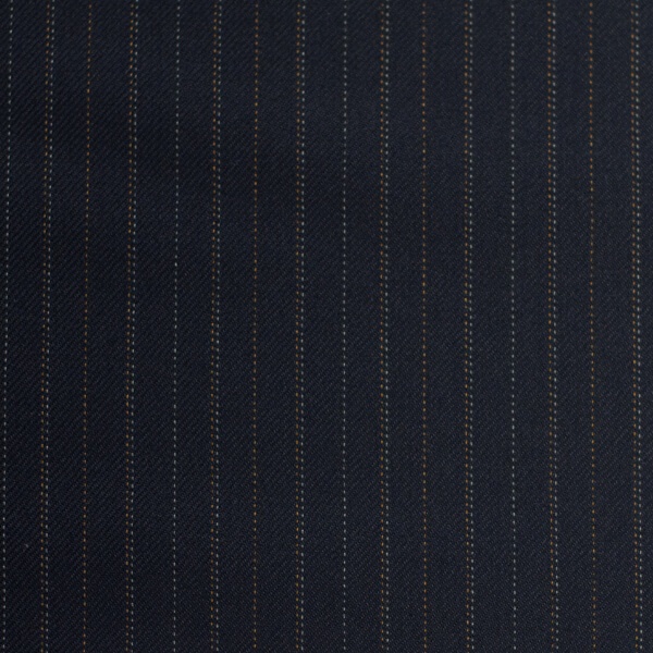 Navy Double-Bead Tan Stripe