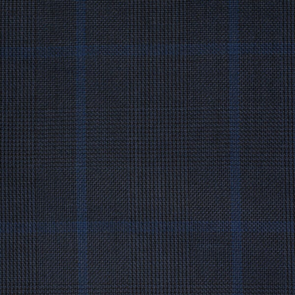 Navy and Blue Glen Plaid