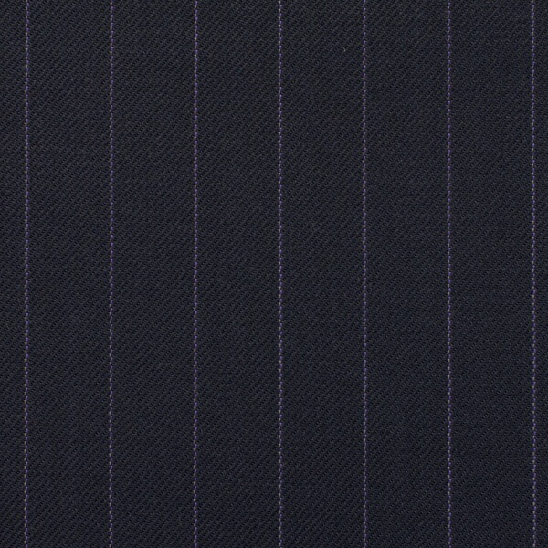 Navy and Purple Pinstripe Twill