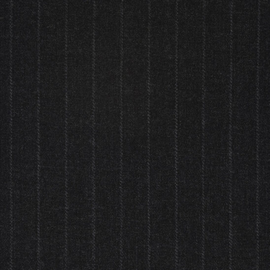 Charcoal Grey Shadowstripe Twill