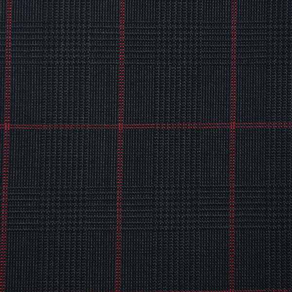 Dark Grey and Red Glen Check