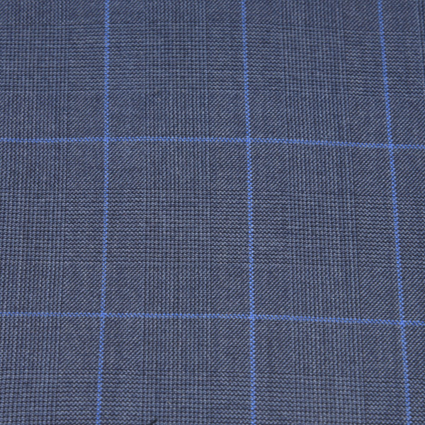Medium Blue and Power Blue Glen Check