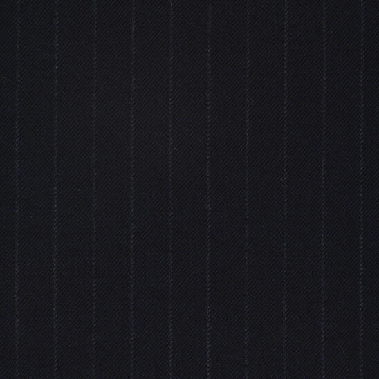 Dark Blue Chalkstripe Twill