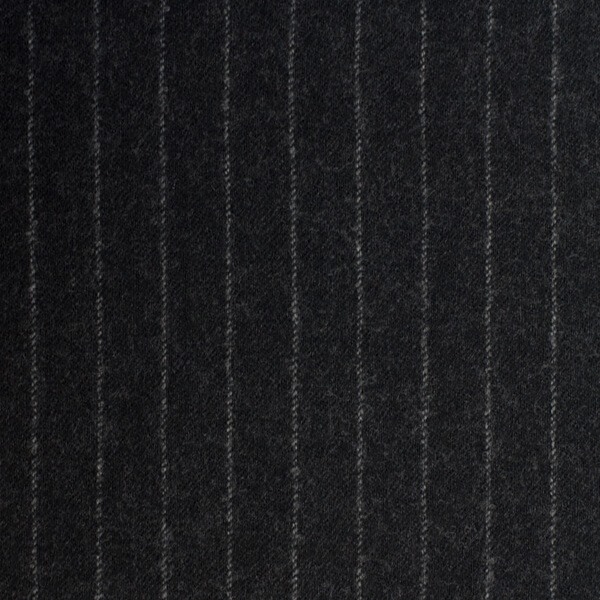 Charcoal Grey Chalkstripe Flannel