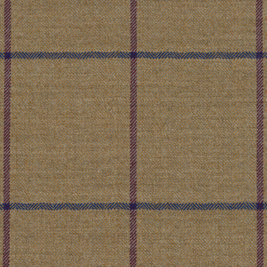 Tan and Burgundy Windowpane