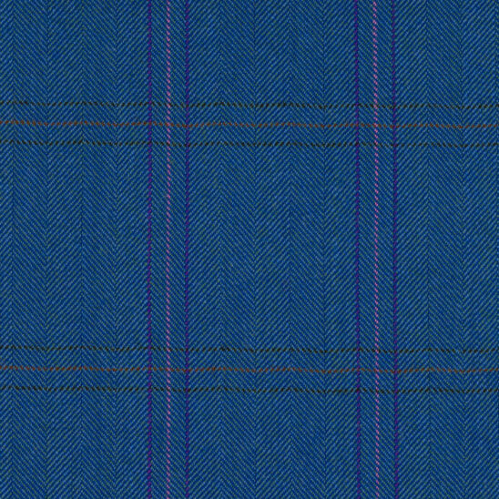 Mid Blue and Violet and Pink Overcheck Windowpane