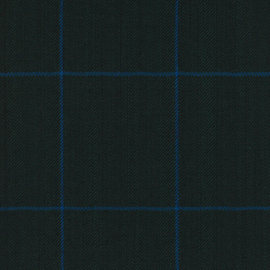 Forest Green and Blue Stripes Herringbone