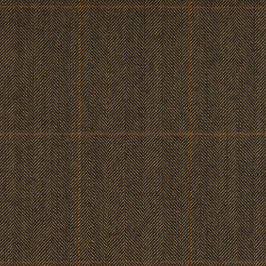 Bark Brown and yellow Windowpane Herringbone