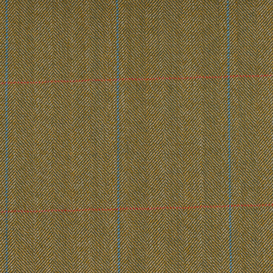 Oak, Blue and red Windowpane Herringbone