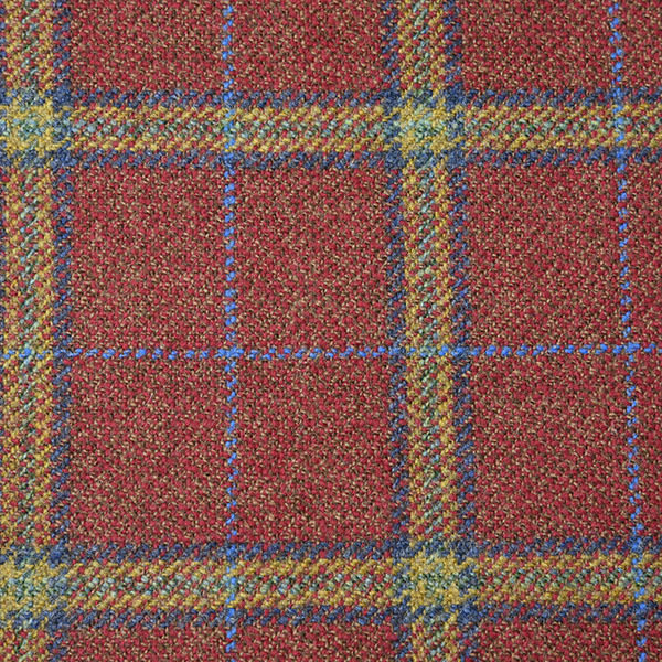 Rust and Green Box Check Tweed
