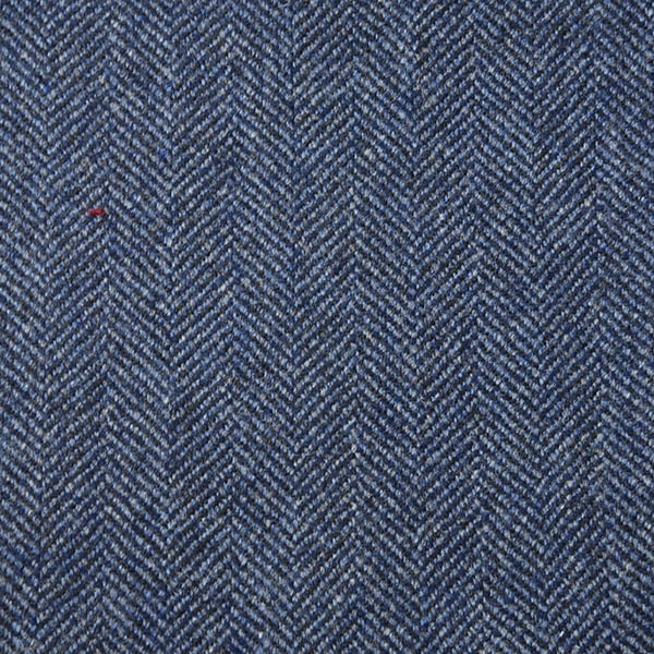Blue Herringbone Tweed
