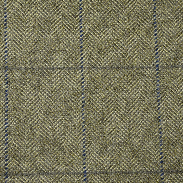 Pea Green and Blue Windowpane