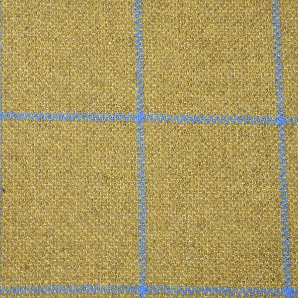 Olive Green and Light Blue Windowpane