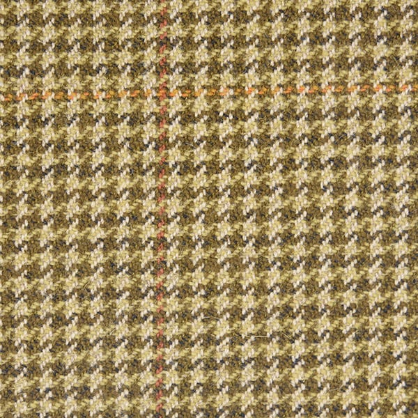 Green and cream Houndstooth Check