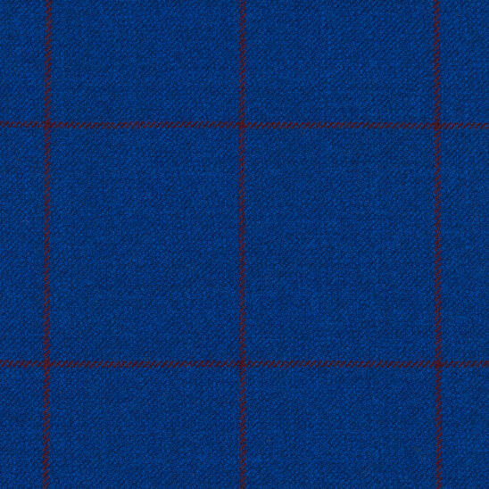Royal blue and Red Windowpane