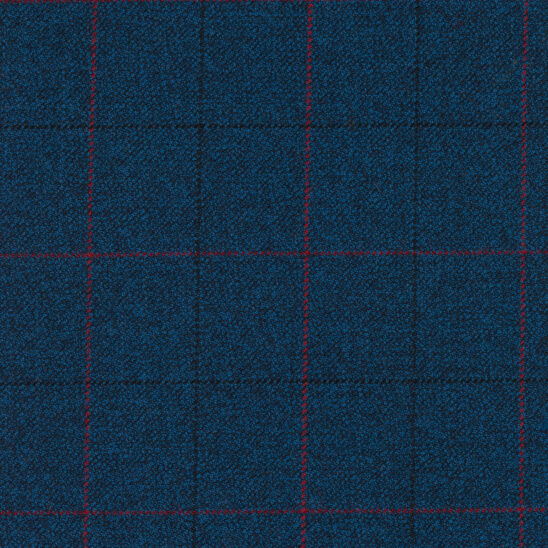 Galactic Blue, Red and Navy Windowpane