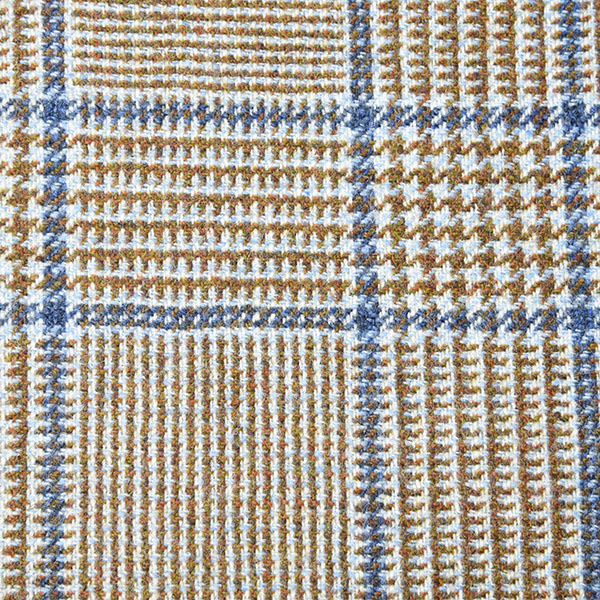 Brown and Blue POW Check Tweed