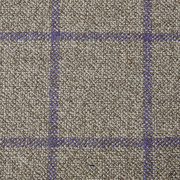 Tan and Windowpane Check Tweed
