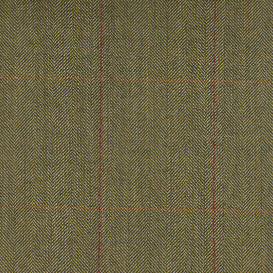 Brown, Red and Gold Windowpane Herringbone