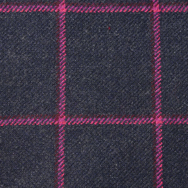 Navy and Rose Windpane Check