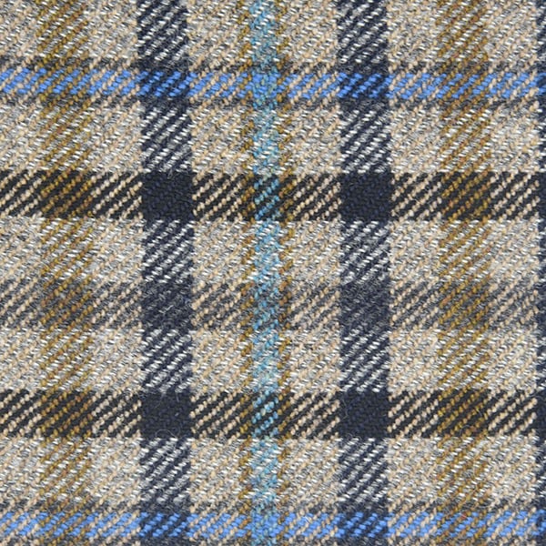 Cream and Navy Box Checks