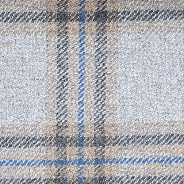 Grey and Blue Windowpane Check