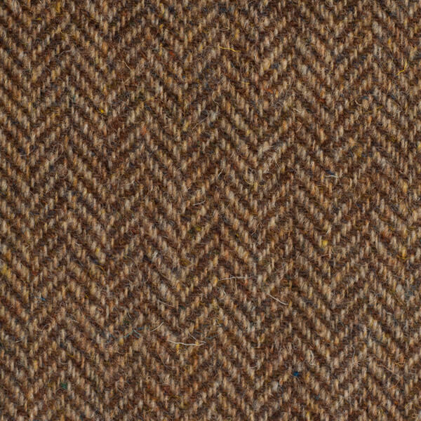 Warm Brown Herringbone Harris Tweed