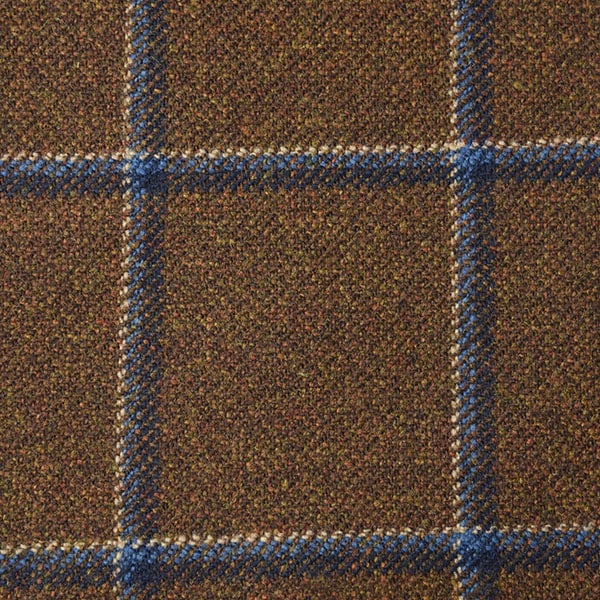Field Brown and Blue Windowpane Check