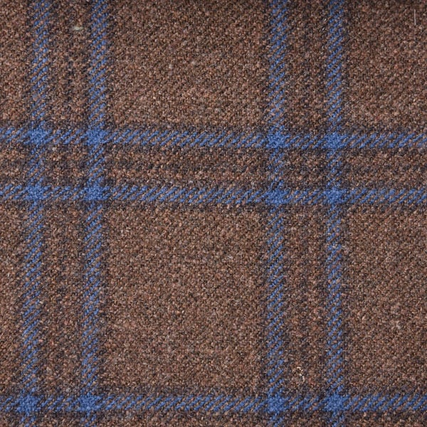Rust Brown and Blue Box Checks