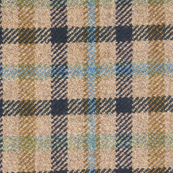 Navy and Tan Box Checks
