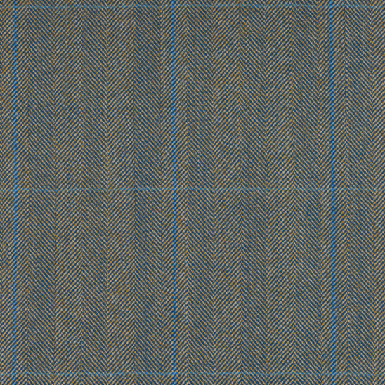 Blue and Tan WIndowpane  Herringbone
